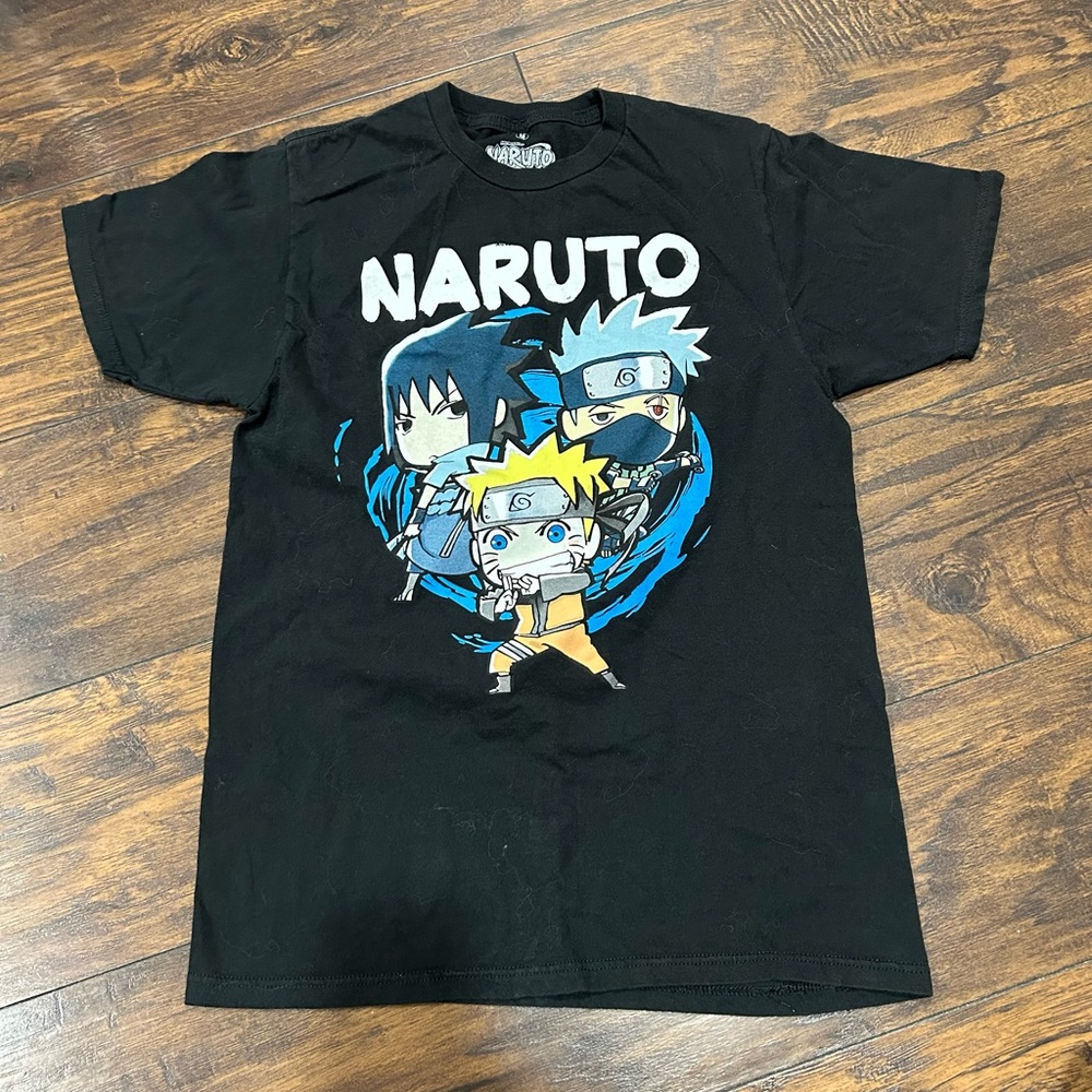 Naruto Shippuden Black Graphic T-Shirt medium